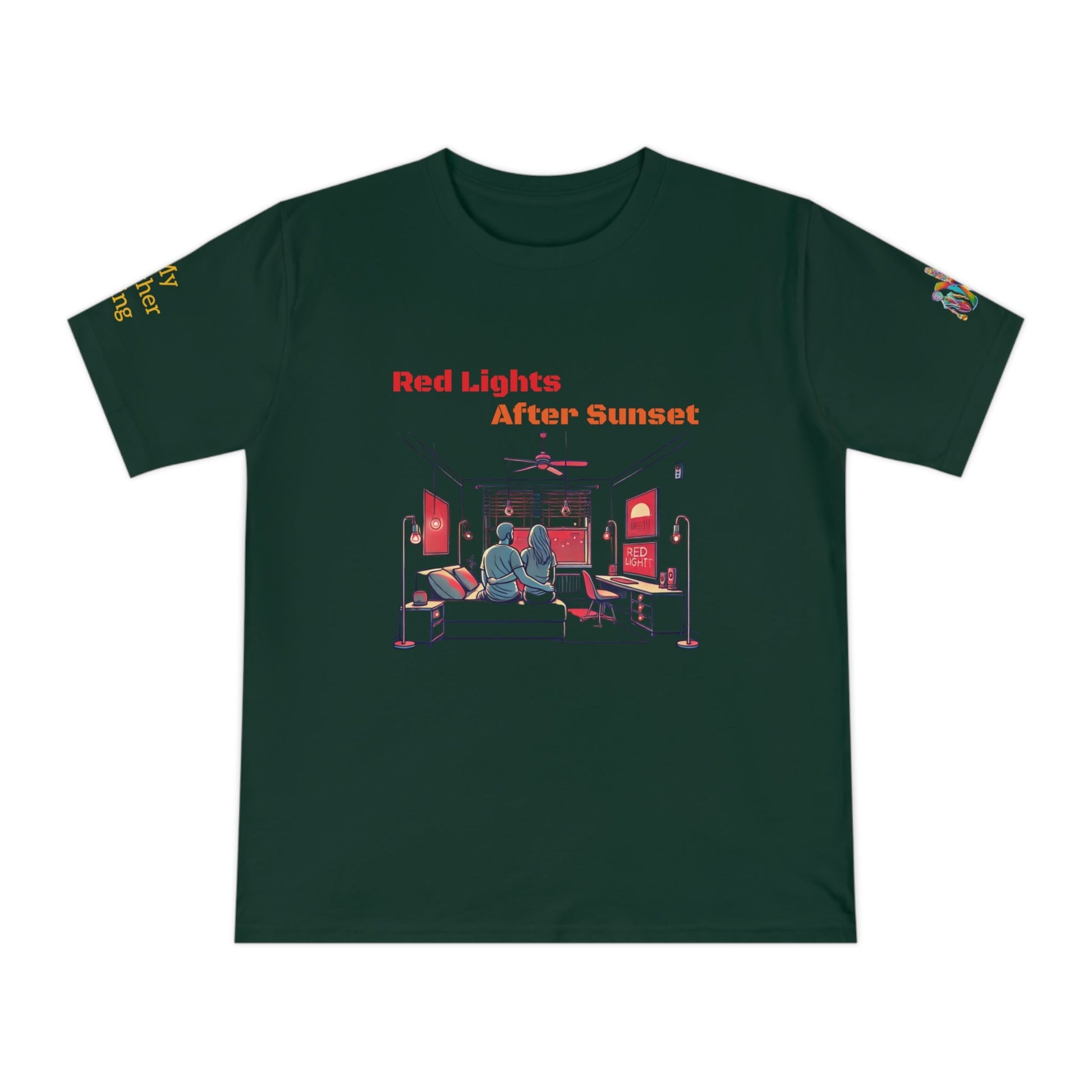 'Red Lights After Sunset' (MHB EDITION)_100% Organic Cotton T-Shirt - My Higher Being