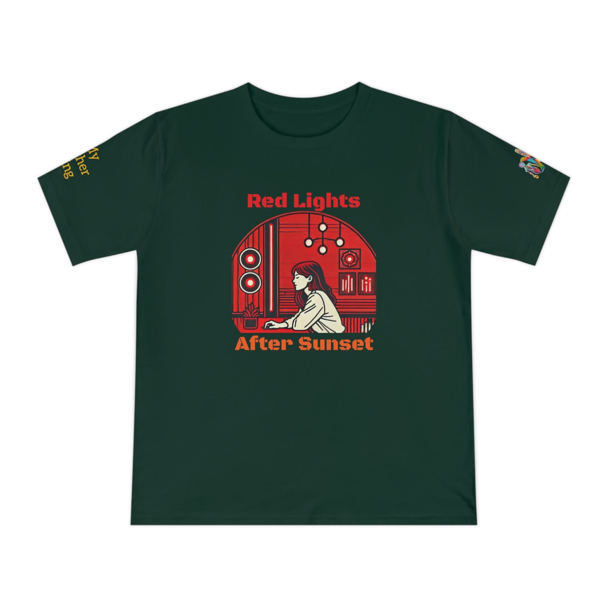 'Red Lights After Sunset' (MHB EDITION)_100% Organic Cotton T-Shirt - My Higher Being