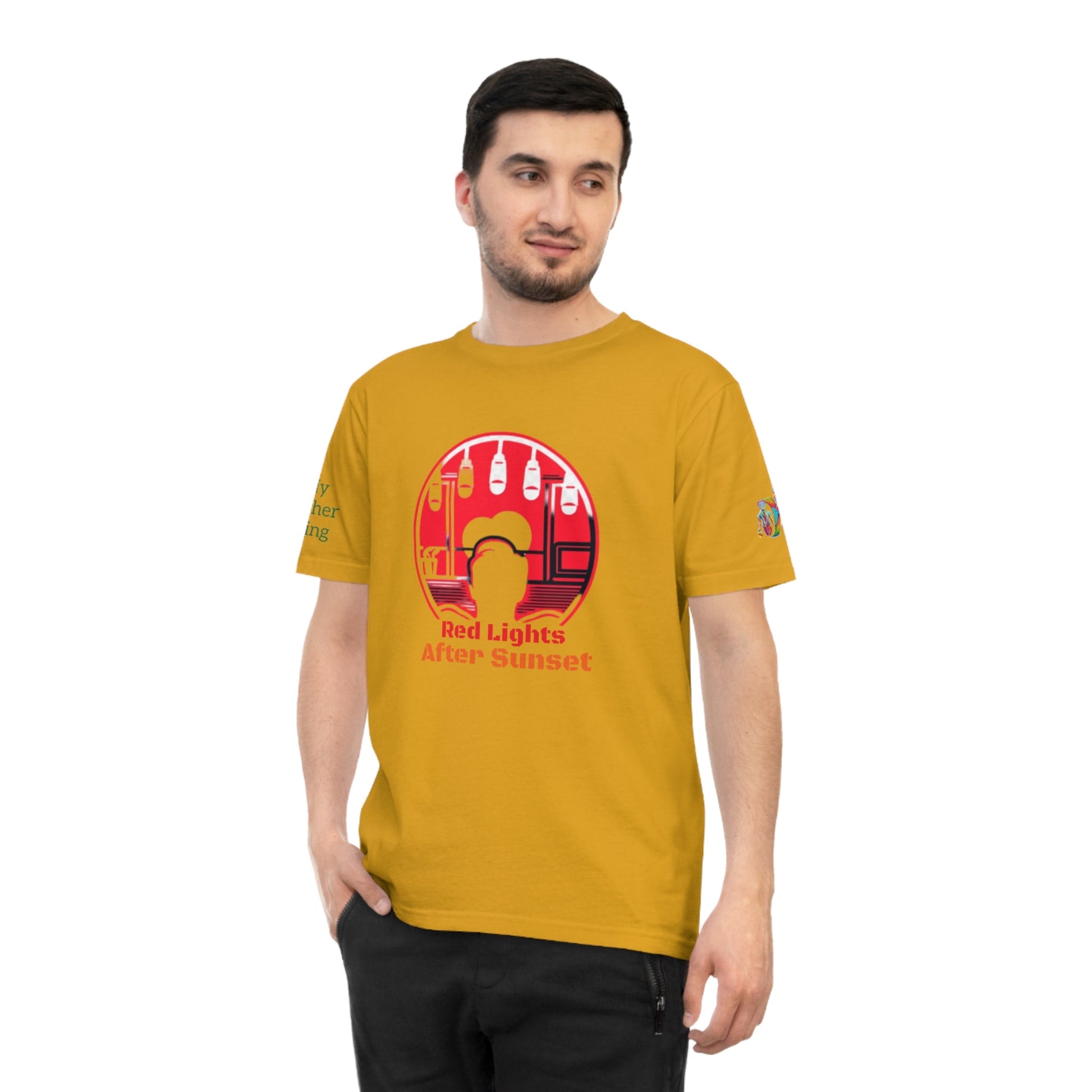 'Red Lights After Sunset' (MHB EDITION)_100% Organic Cotton T-Shirt - My Higher Being