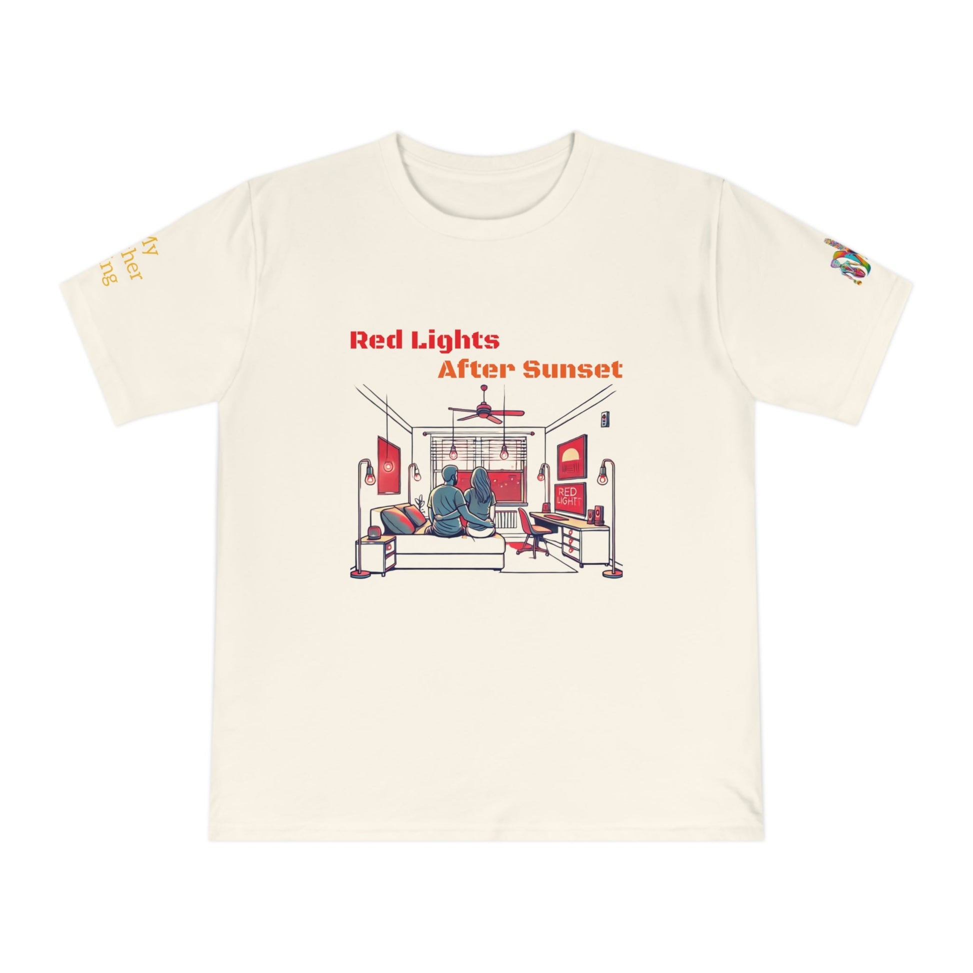 'Red Lights After Sunset' (MHB EDITION)_100% Organic Cotton T-Shirt - My Higher Being