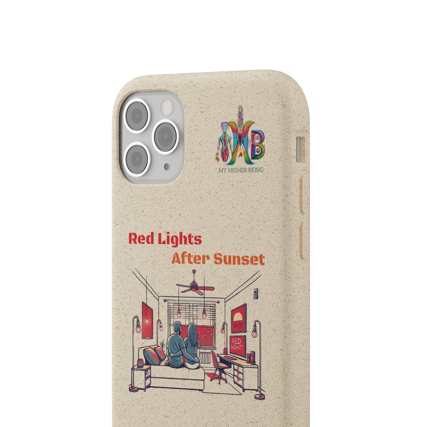 'Red Lights After Sunset'_Plastic Free Biodegradable Phone Case (MHB Edition) - My Higher Being