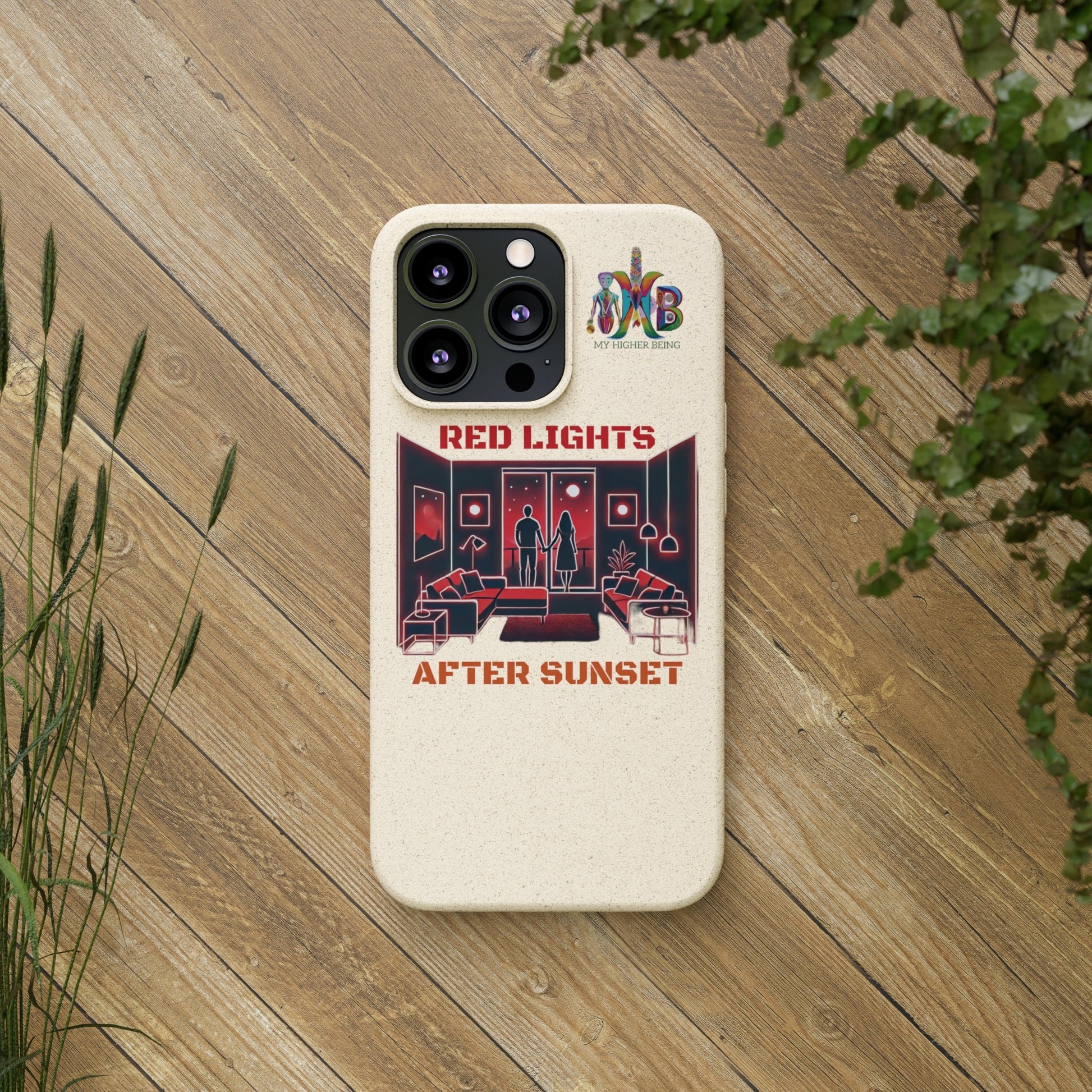 'Red Lights After Sunset'_Plastic Free Biodegradable Phone Case (MHB Edition) - My Higher Being