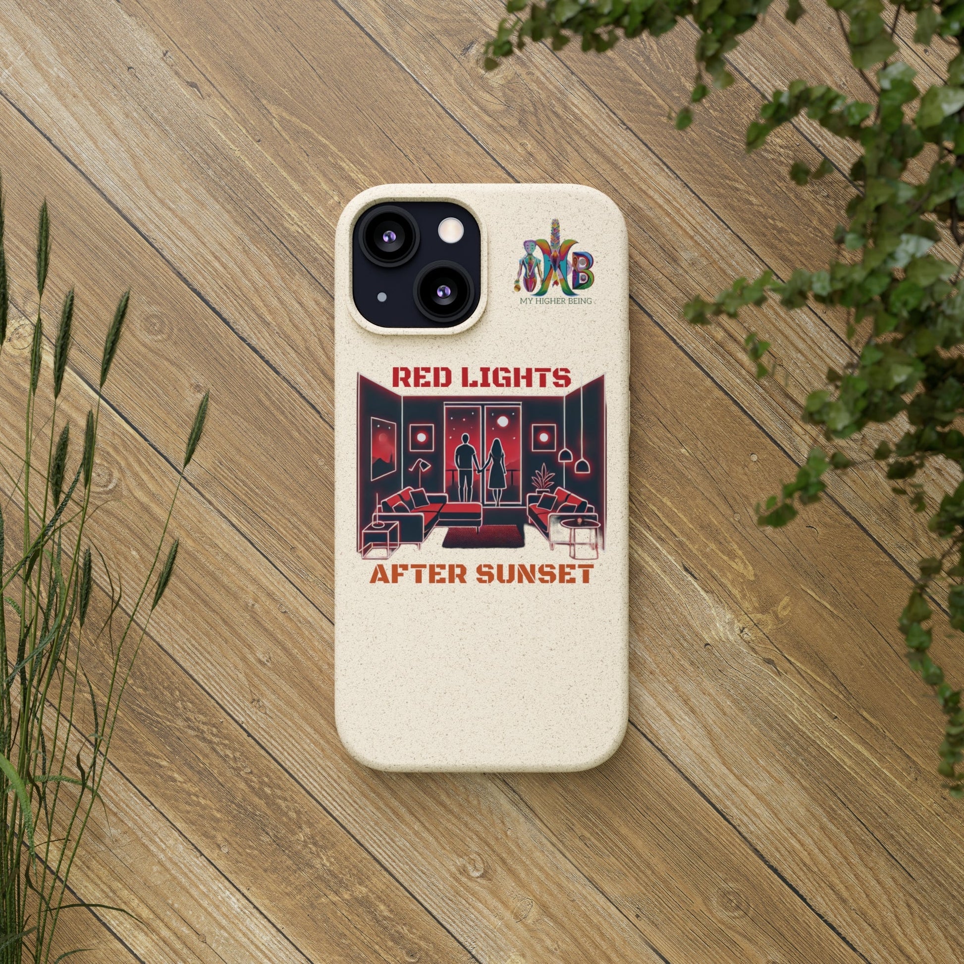 'Red Lights After Sunset'_Plastic Free Biodegradable Phone Case (MHB Edition) - My Higher Being