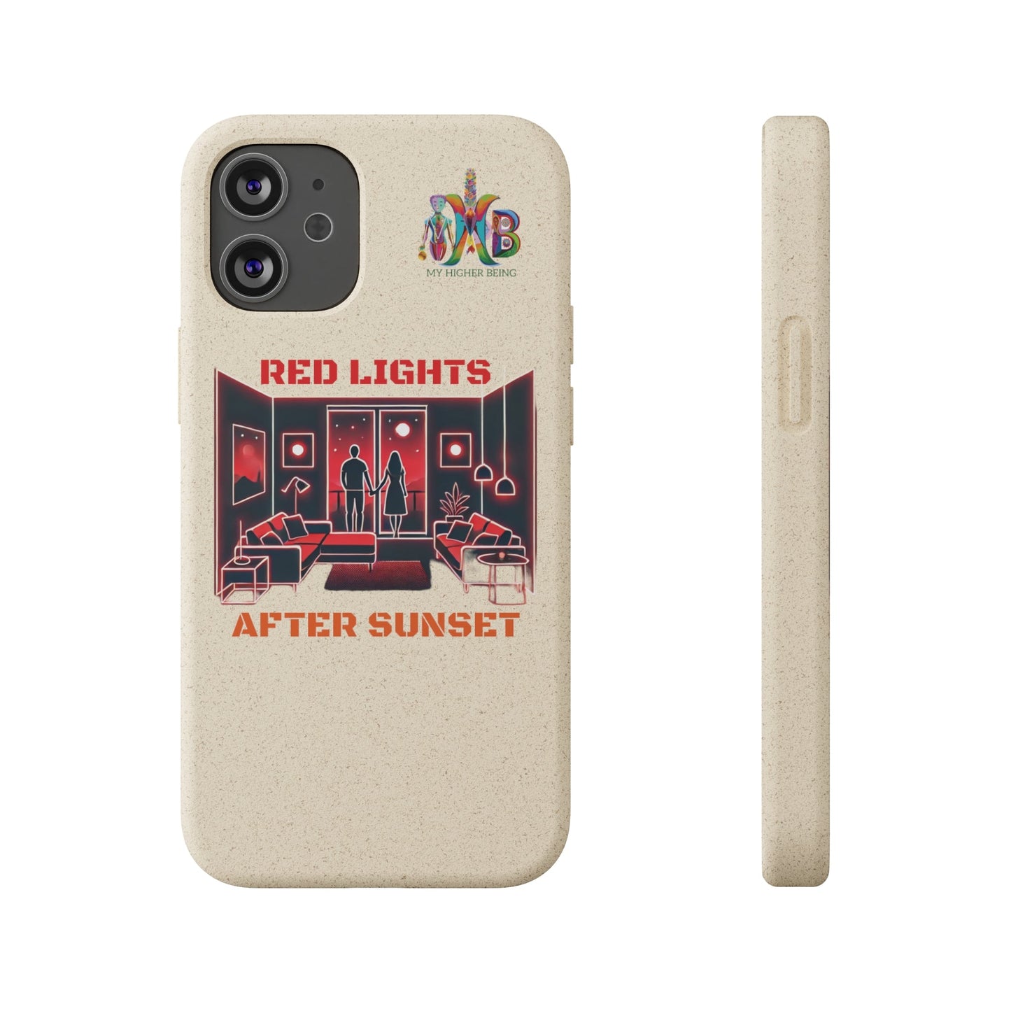 'Red Lights After Sunset'_Plastic Free Biodegradable Phone Case (MHB Edition) - My Higher Being