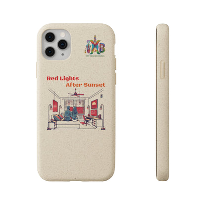 'Red Lights After Sunset'_Plastic Free Biodegradable Phone Case (MHB Edition) - My Higher Being