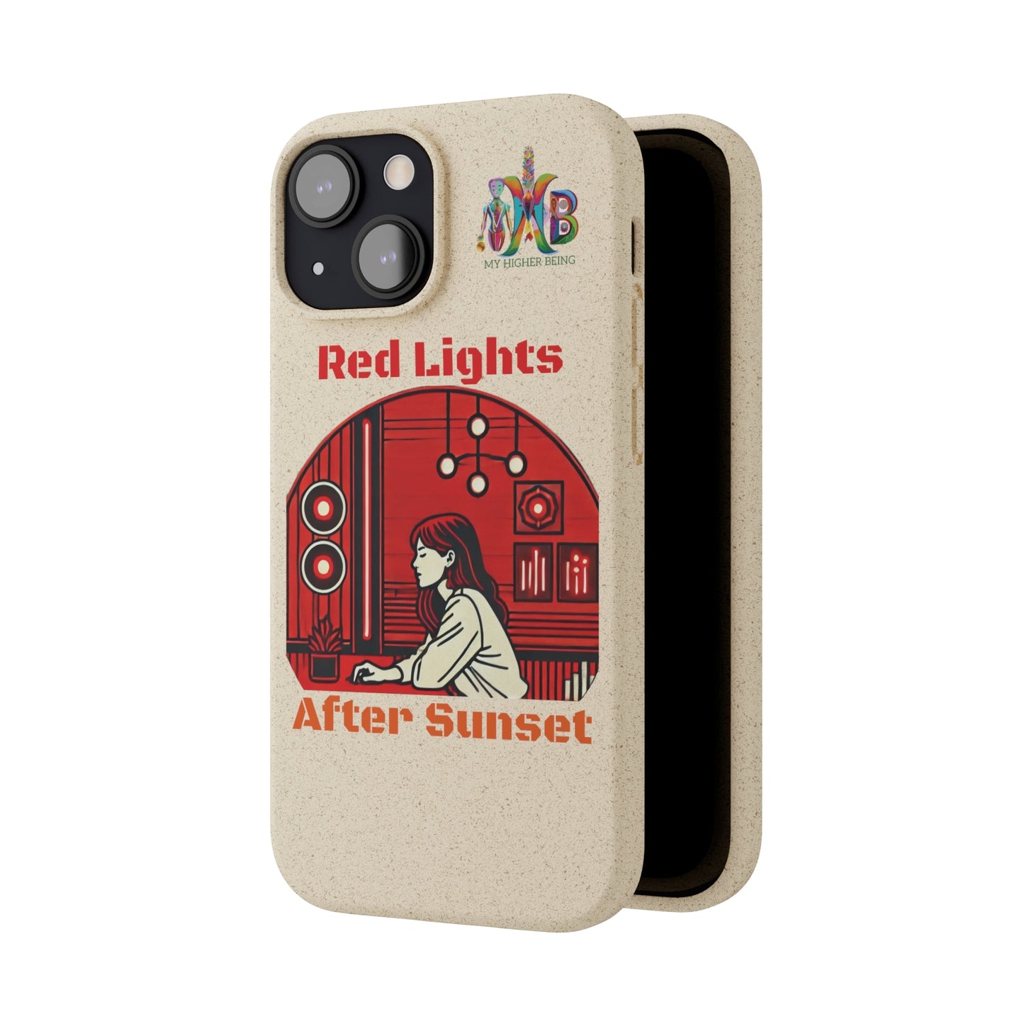 'Red Lights After Sunset'_Plastic Free Biodegradable Phone Case (MHB Edition) - My Higher Being