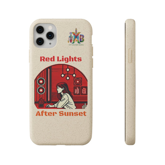 'Red Lights After Sunset'_Plastic Free Biodegradable Phone Case (MHB Edition) - My Higher Being