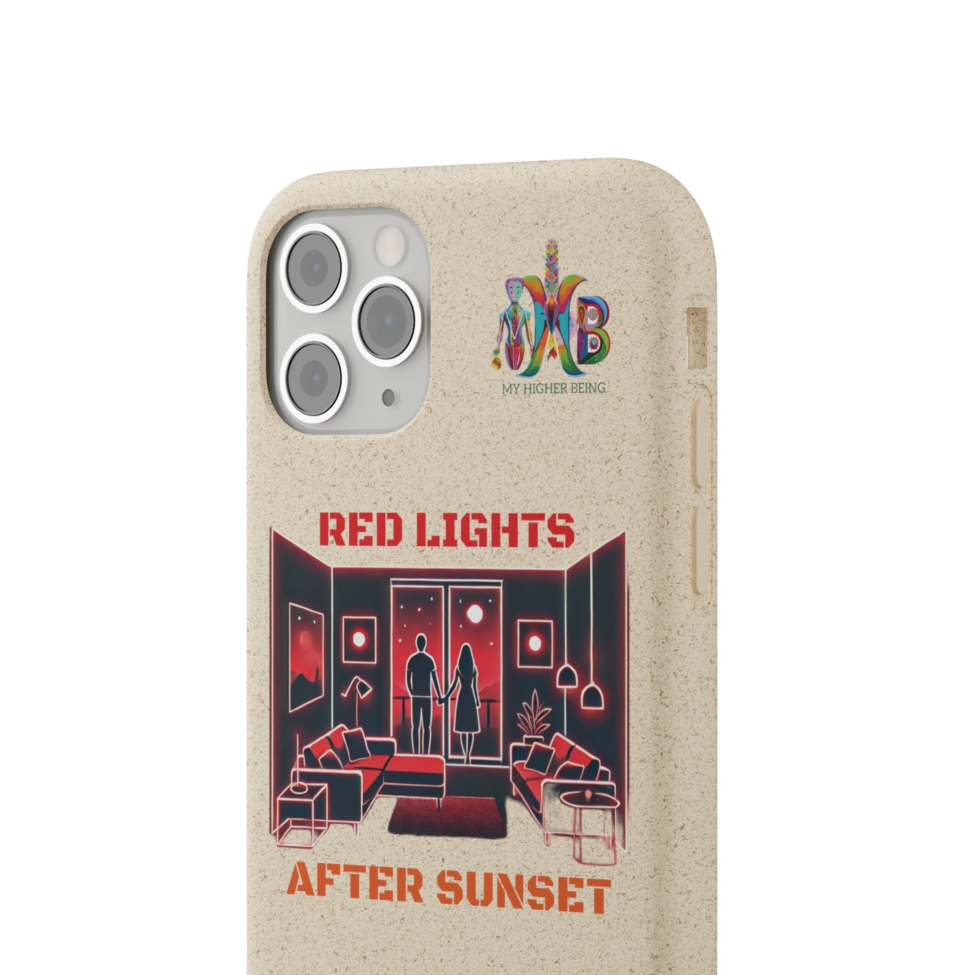 'Red Lights After Sunset'_Plastic Free Biodegradable Phone Case (MHB Edition) - My Higher Being