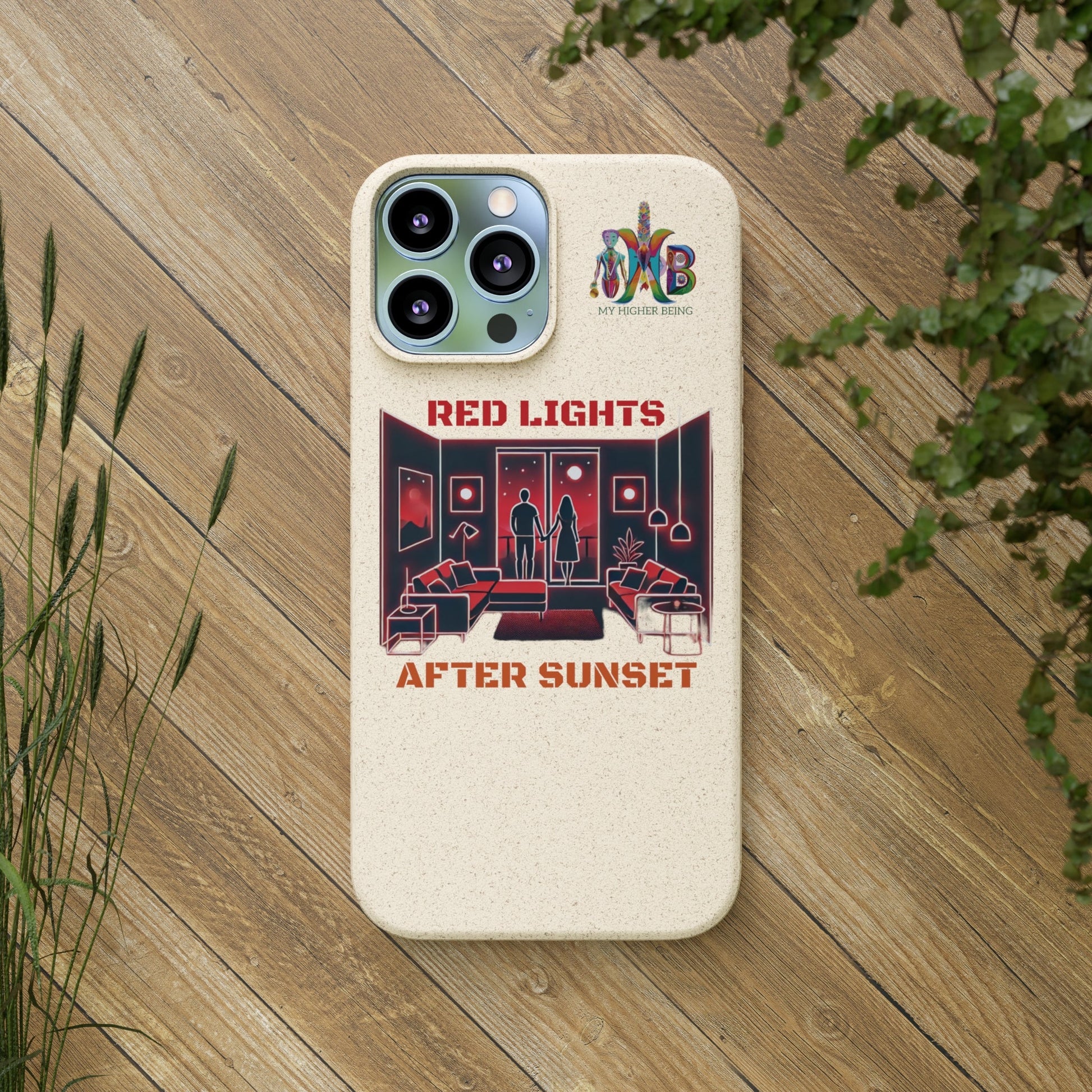 'Red Lights After Sunset'_Plastic Free Biodegradable Phone Case (MHB Edition) - My Higher Being