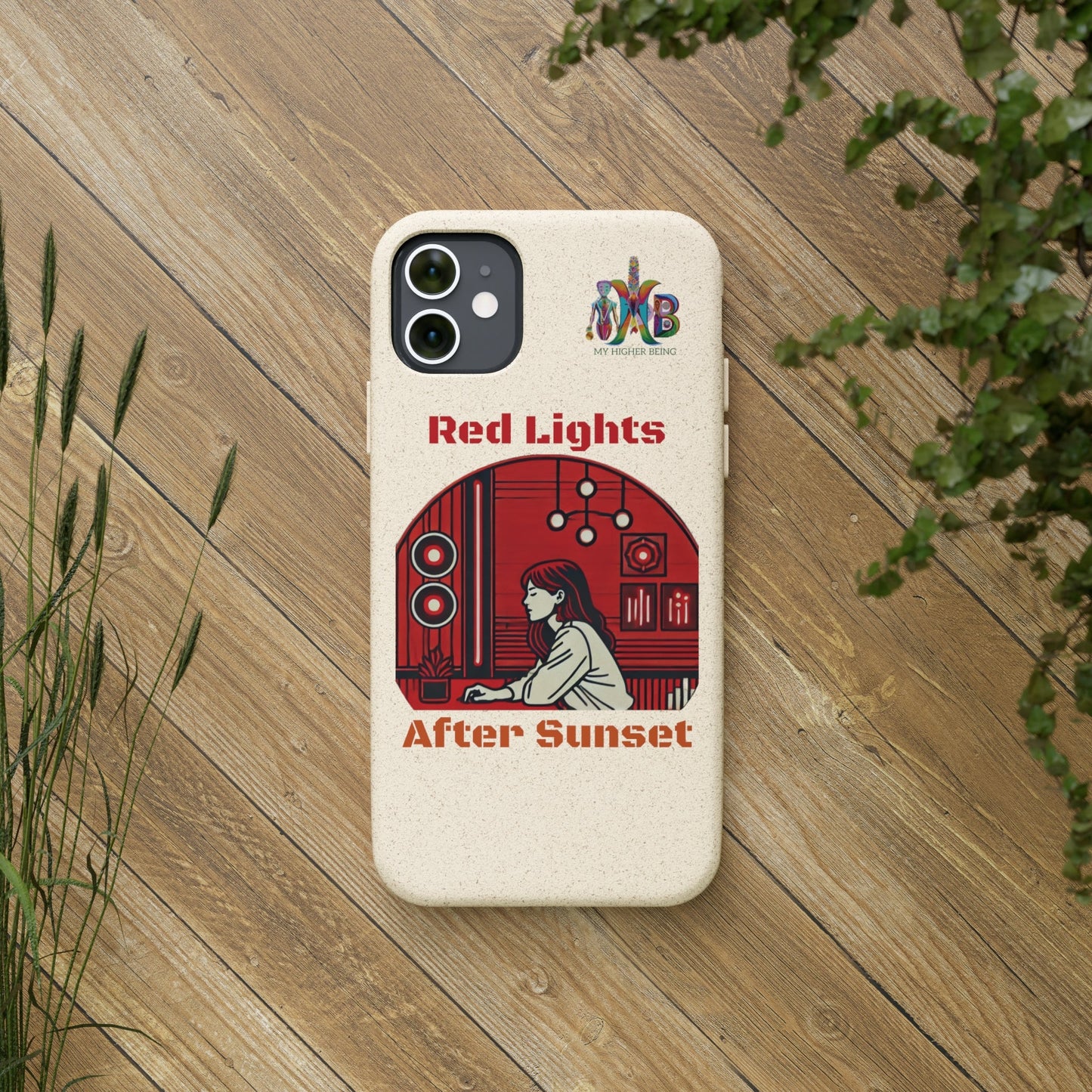 'Red Lights After Sunset'_Plastic Free Biodegradable Phone Case (MHB Edition) - My Higher Being