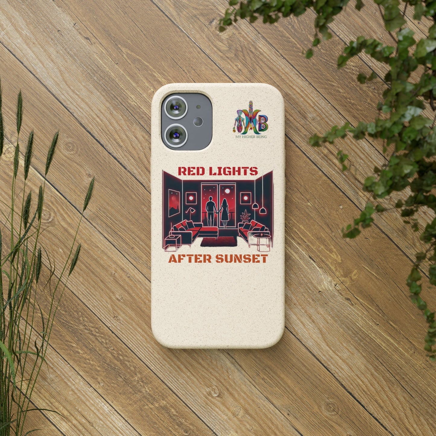 'Red Lights After Sunset'_Plastic Free Biodegradable Phone Case (MHB Edition) - My Higher Being