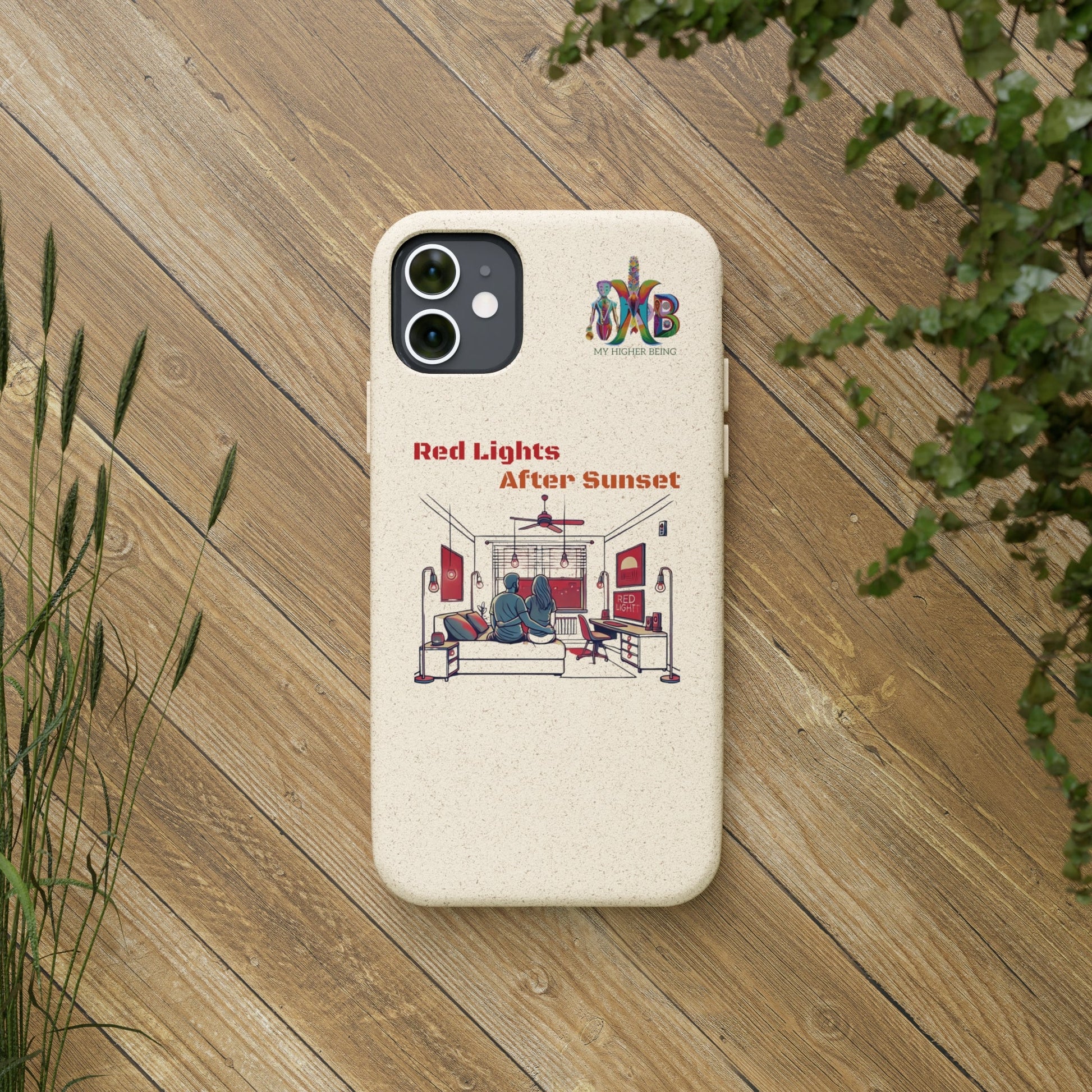 'Red Lights After Sunset'_Plastic Free Biodegradable Phone Case (MHB Edition) - My Higher Being