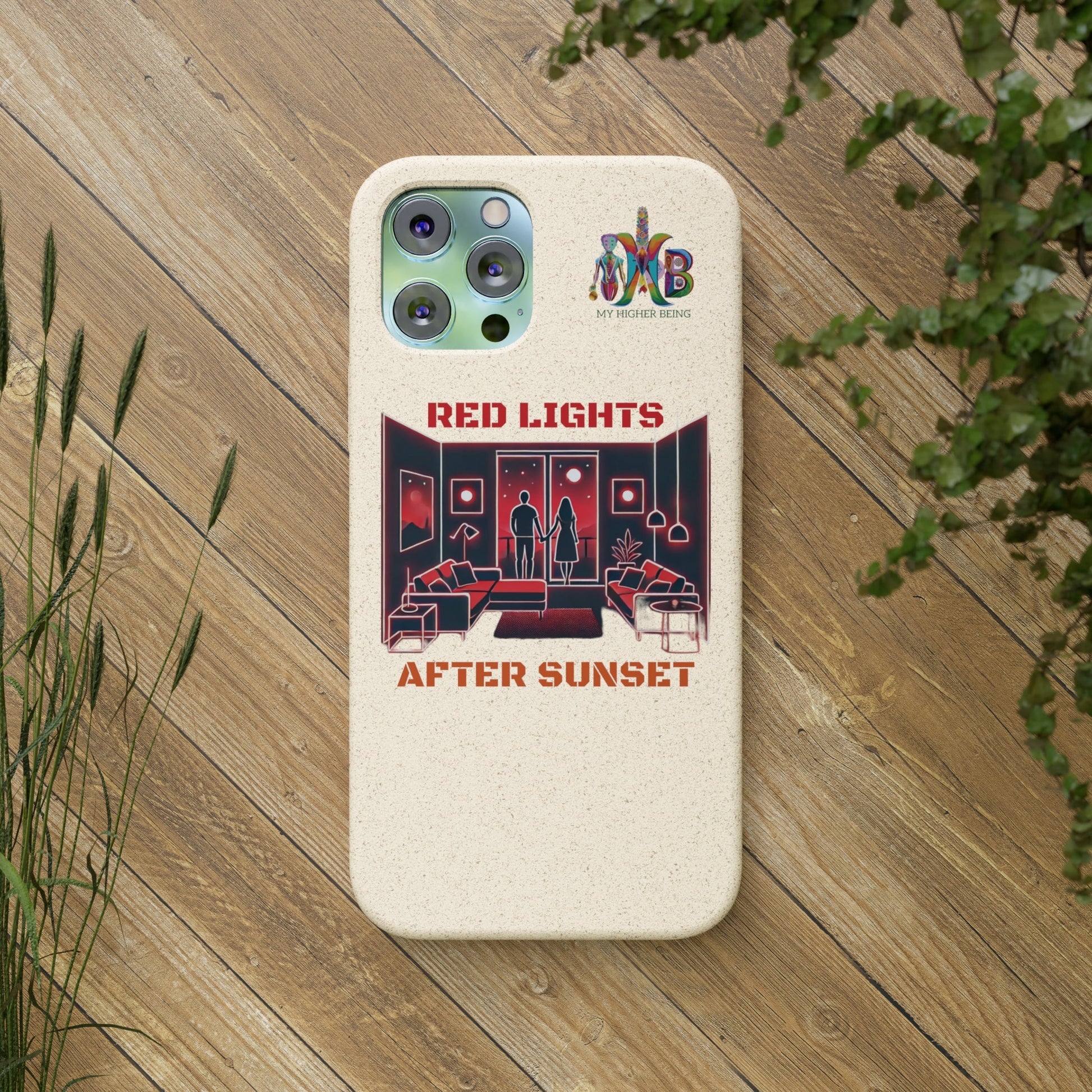 'Red Lights After Sunset'_Plastic Free Biodegradable Phone Case (MHB Edition) - My Higher Being