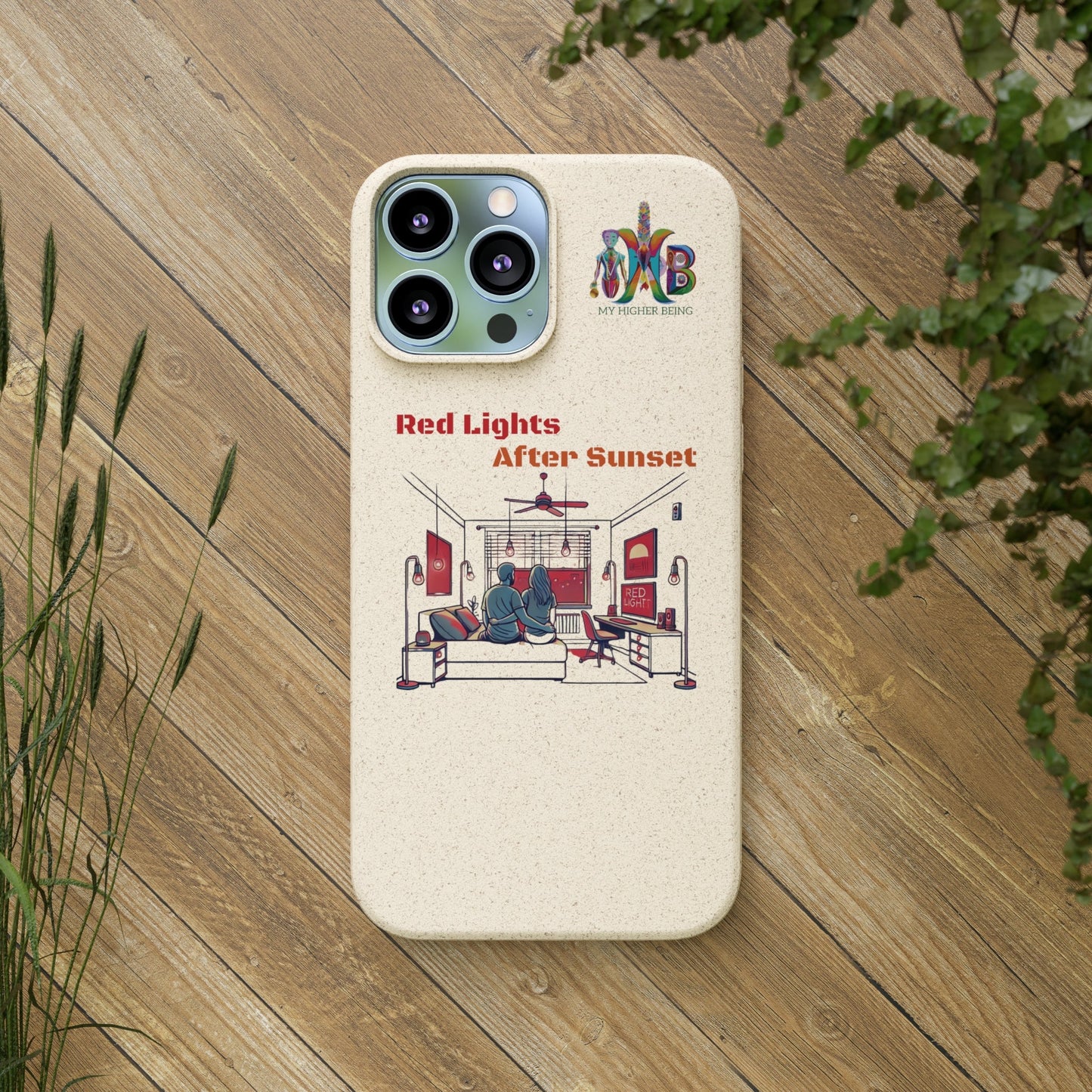 'Red Lights After Sunset'_Plastic Free Biodegradable Phone Case (MHB Edition) - My Higher Being