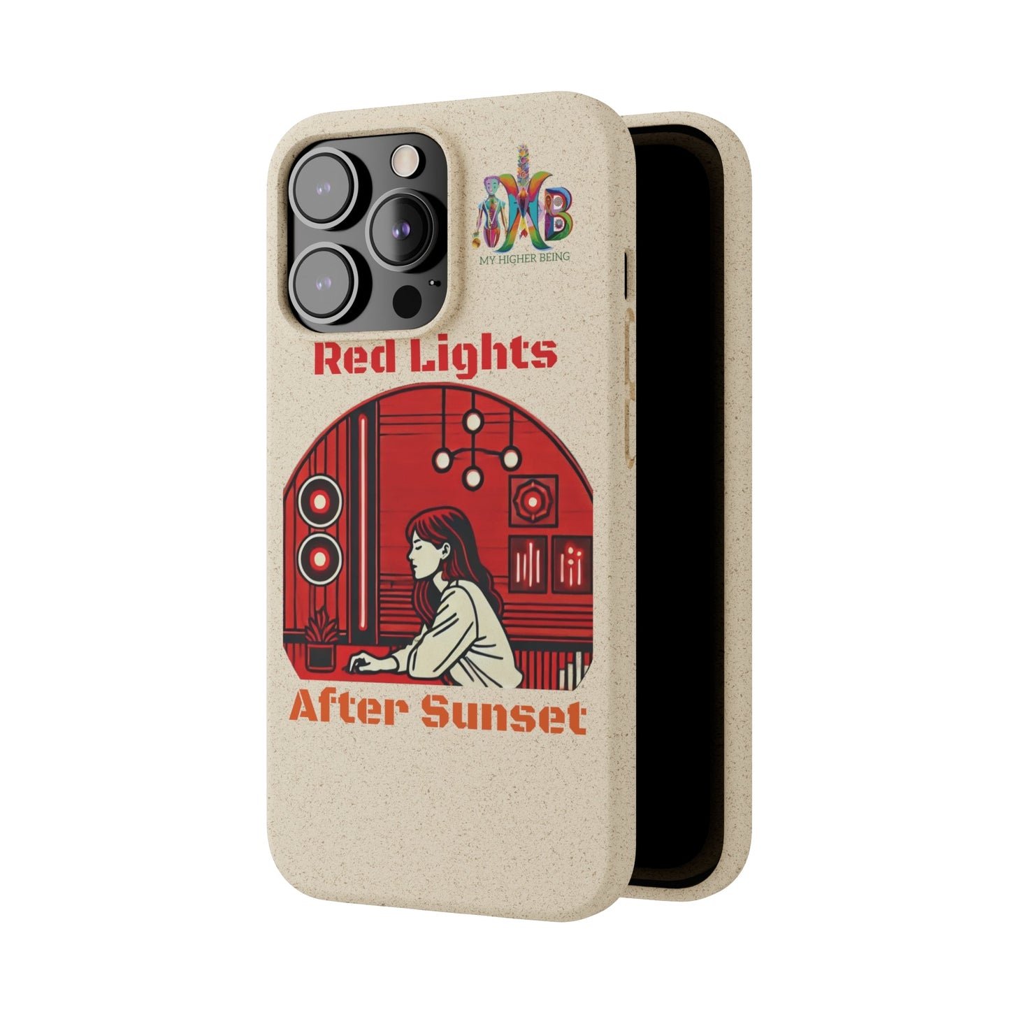 'Red Lights After Sunset'_Plastic Free Biodegradable Phone Case (MHB Edition) - My Higher Being