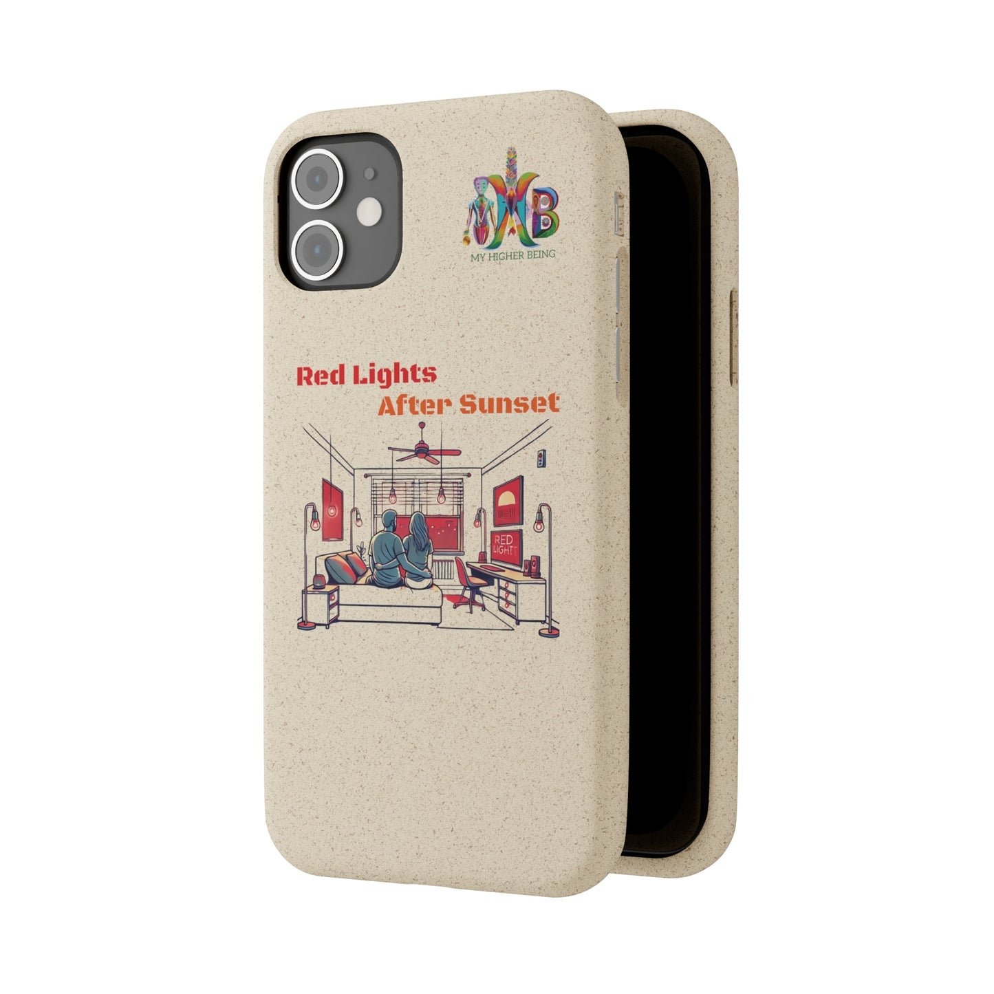 'Red Lights After Sunset'_Plastic Free Biodegradable Phone Case (MHB Edition) - My Higher Being