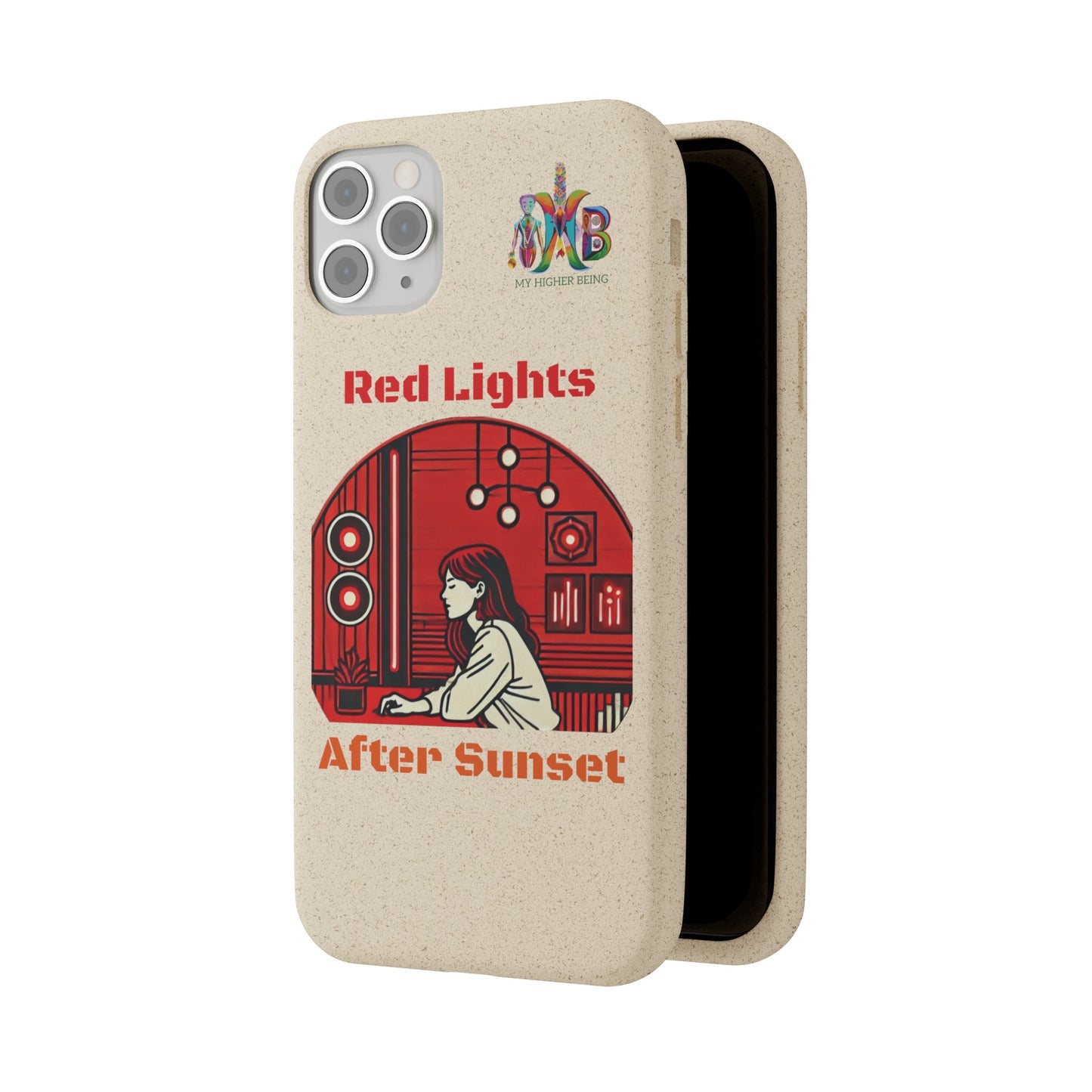 'Red Lights After Sunset'_Plastic Free Biodegradable Phone Case (MHB Edition) - My Higher Being