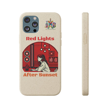 'Red Lights After Sunset'_Plastic Free Biodegradable Phone Case (MHB Edition) - My Higher Being