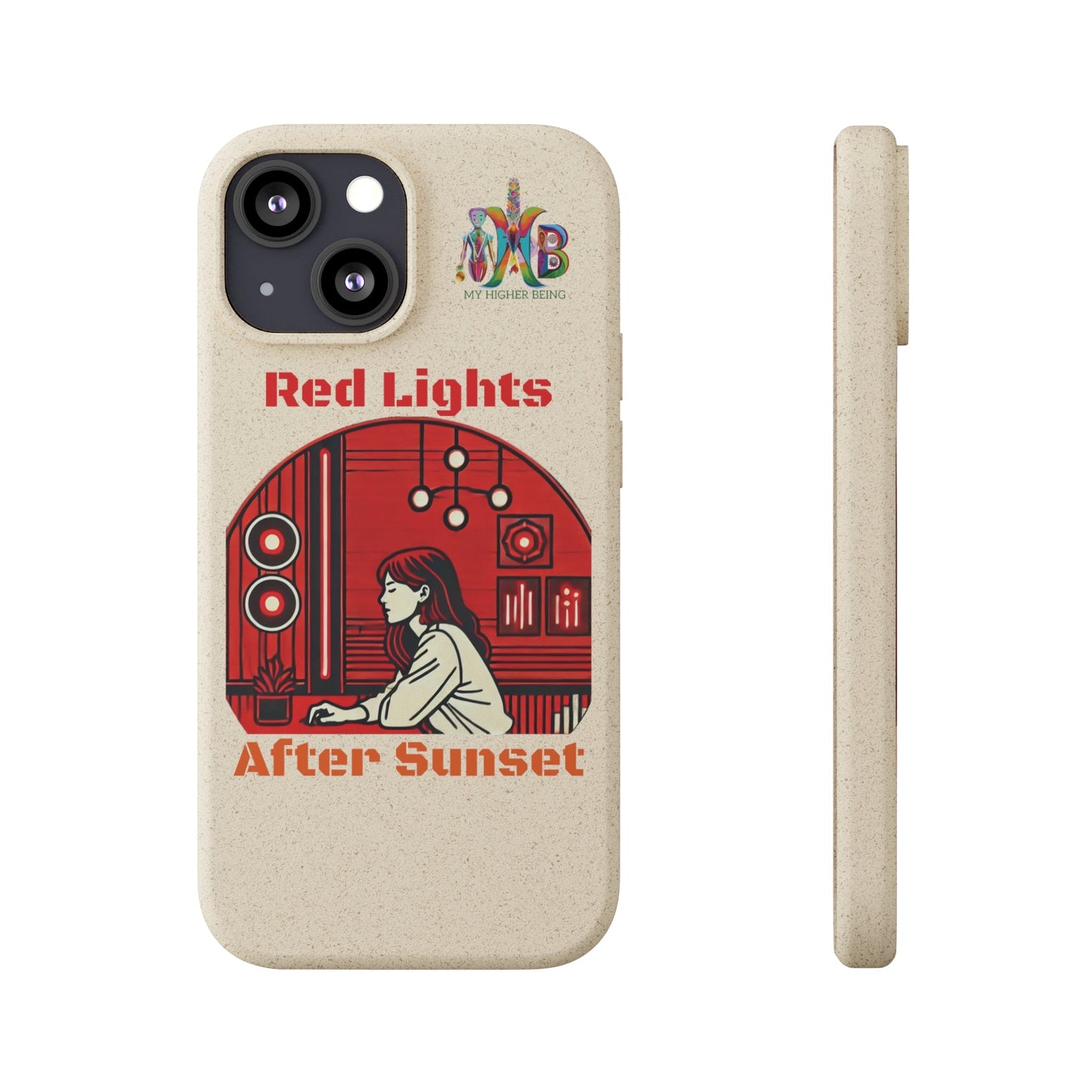 'Red Lights After Sunset'_Plastic Free Biodegradable Phone Case (MHB Edition) - My Higher Being