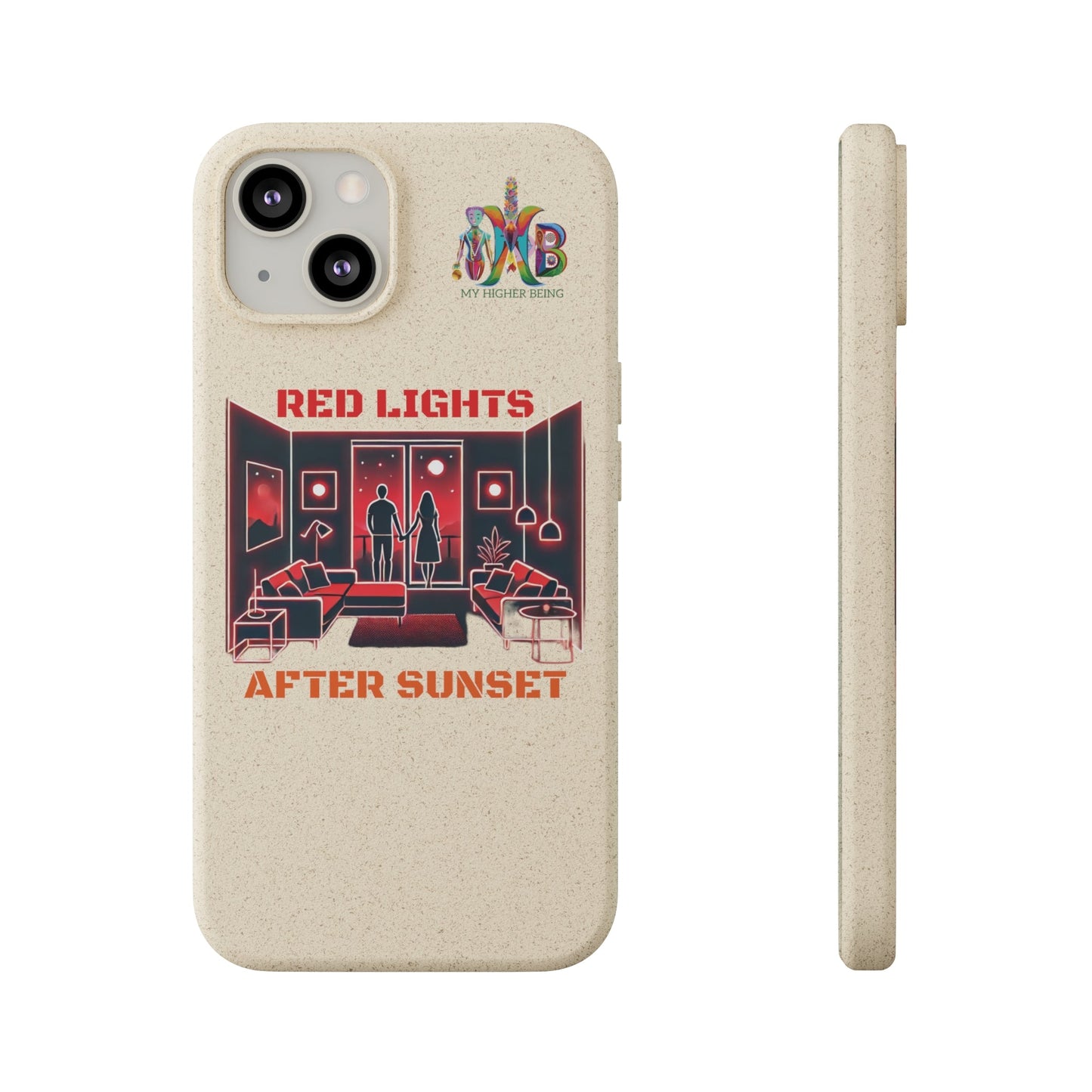 'Red Lights After Sunset'_Plastic Free Biodegradable Phone Case (MHB Edition) - My Higher Being