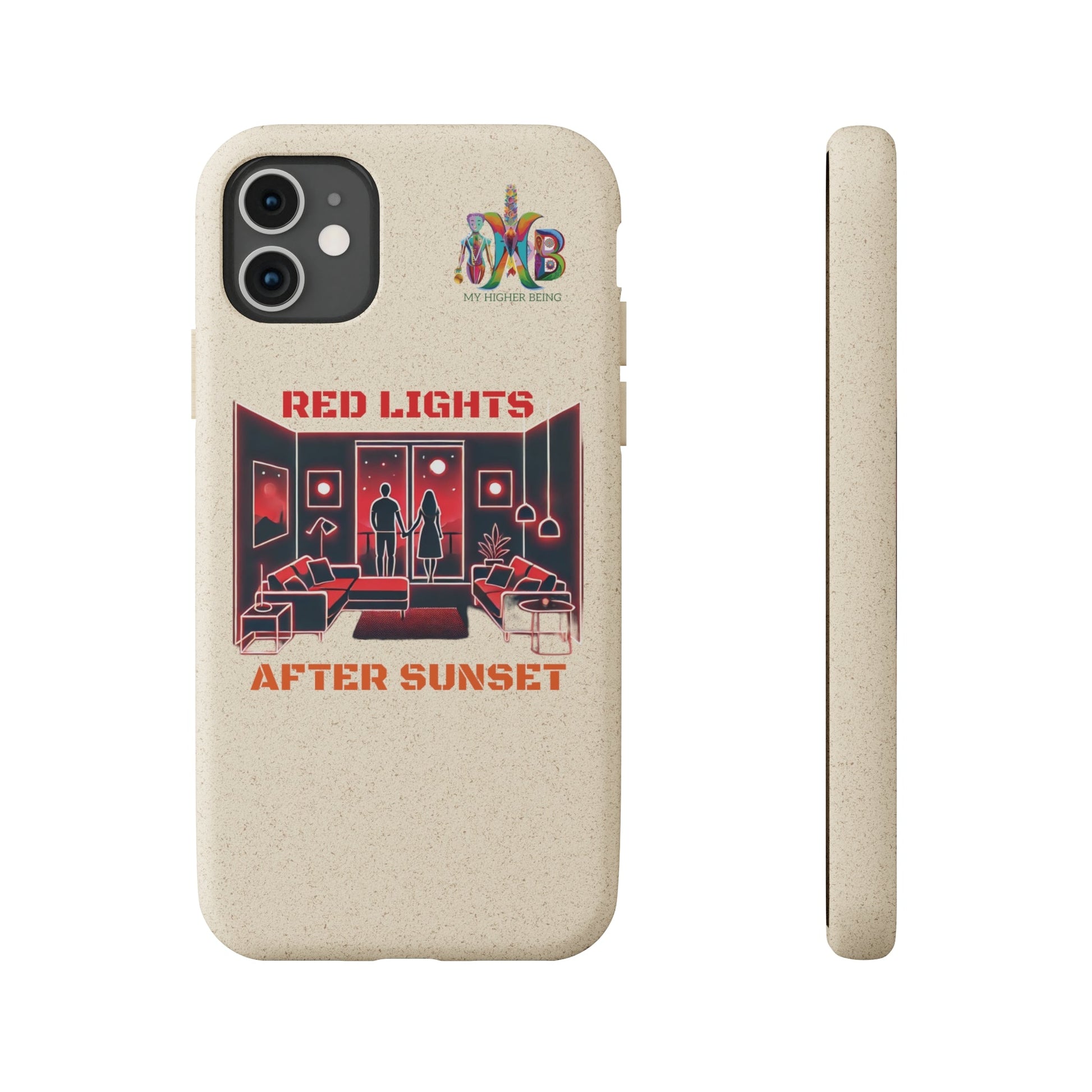 'Red Lights After Sunset'_Plastic Free Biodegradable Phone Case (MHB Edition) - My Higher Being