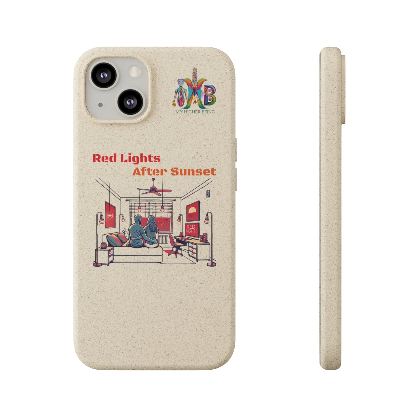 'Red Lights After Sunset'_Plastic Free Biodegradable Phone Case (MHB Edition) - My Higher Being