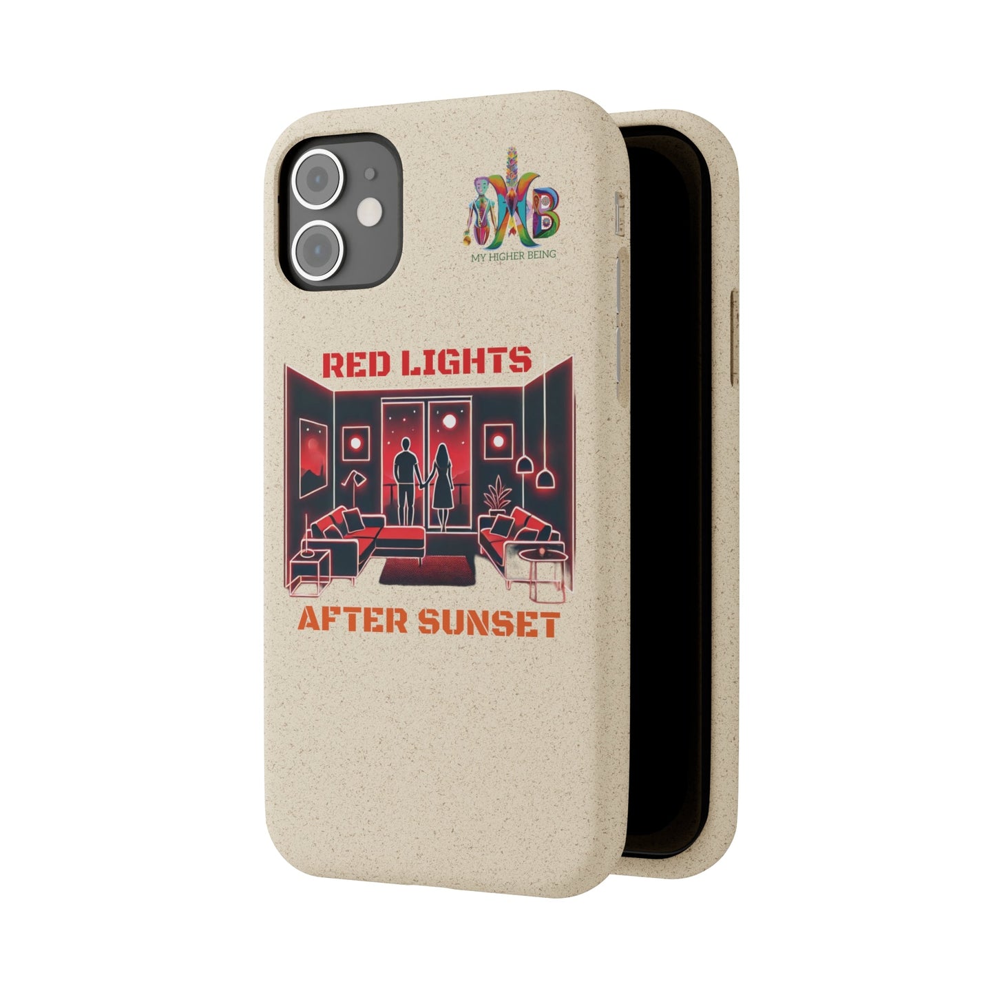 'Red Lights After Sunset'_Plastic Free Biodegradable Phone Case (MHB Edition) - My Higher Being