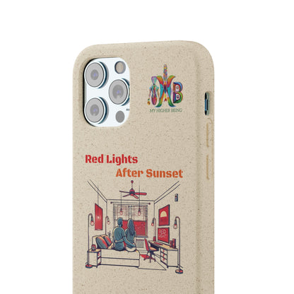 'Red Lights After Sunset'_Plastic Free Biodegradable Phone Case (MHB Edition) - My Higher Being