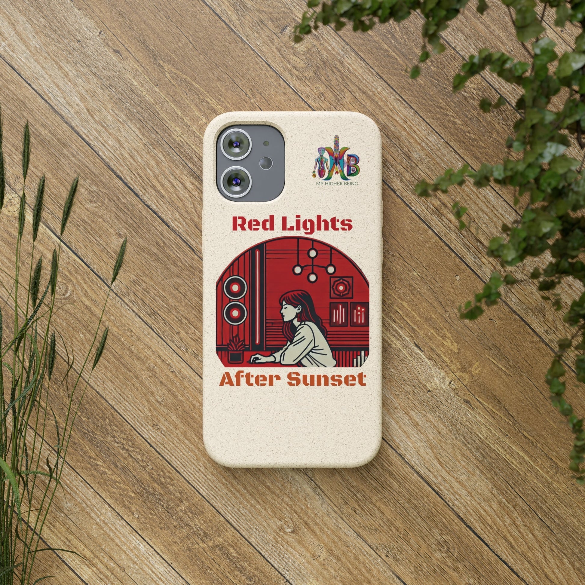 'Red Lights After Sunset'_Plastic Free Biodegradable Phone Case (MHB Edition) - My Higher Being