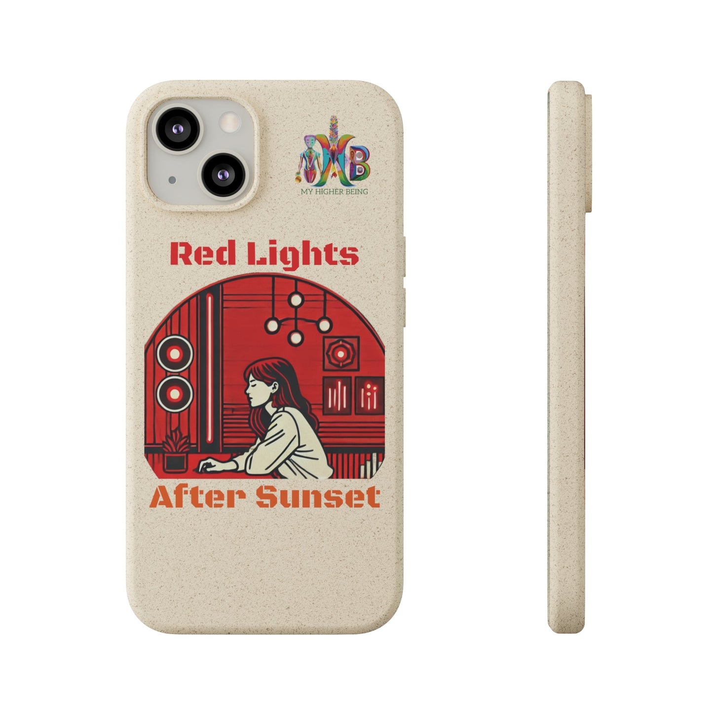 'Red Lights After Sunset'_Plastic Free Biodegradable Phone Case (MHB Edition) - My Higher Being