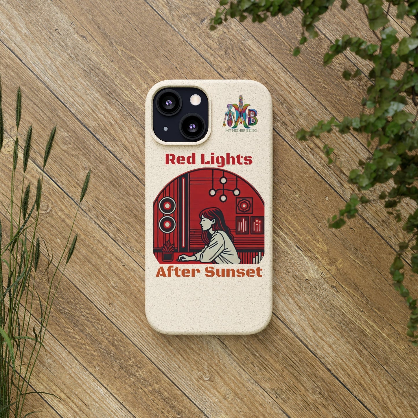 'Red Lights After Sunset'_Plastic Free Biodegradable Phone Case (MHB Edition) - My Higher Being