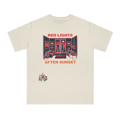 'Red Lights After Susnet'_100% Organic Cotton T-Shirt - My Higher Being
