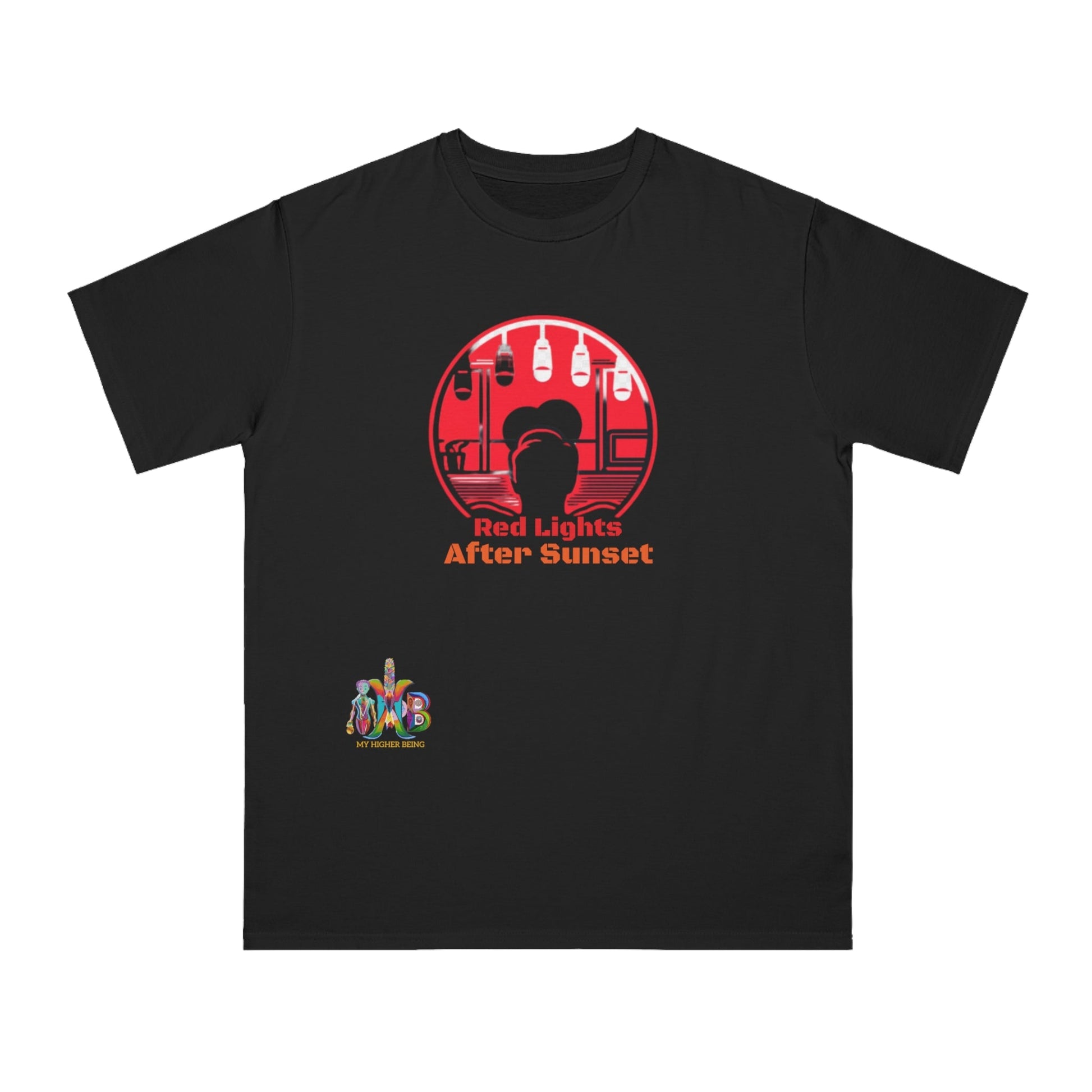 'Red Lights After Susnet'_100% Organic Cotton T-Shirt - My Higher Being