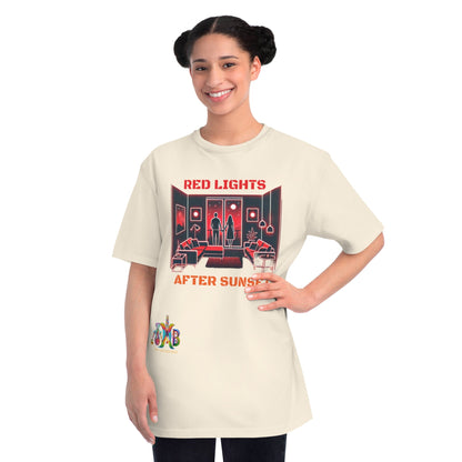'Red Lights After Susnet'_100% Organic Cotton T-Shirt - My Higher Being