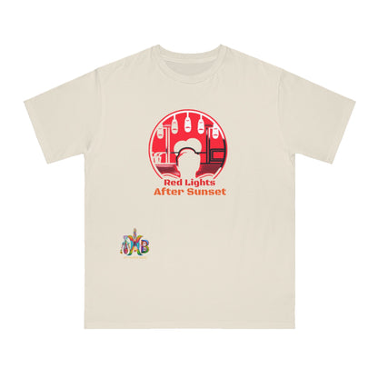 'Red Lights After Susnet'_100% Organic Cotton T-Shirt - My Higher Being