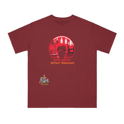 'Red Lights After Susnet'_100% Organic Cotton T-Shirt - My Higher Being