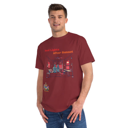 'Red Lights After Susnet'_100% Organic Cotton T-Shirt - My Higher Being