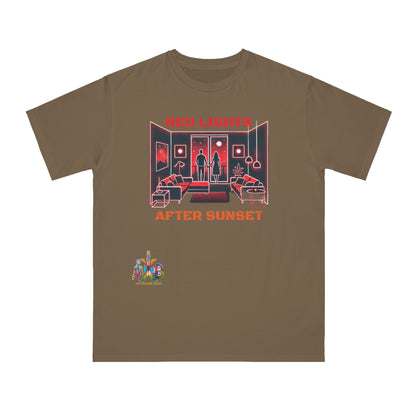 'Red Lights After Susnet'_100% Organic Cotton T-Shirt - My Higher Being