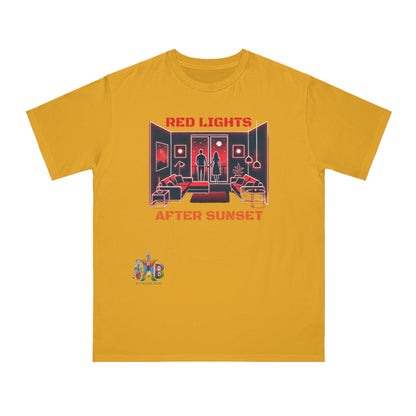 'Red Lights After Susnet'_100% Organic Cotton T-Shirt - My Higher Being