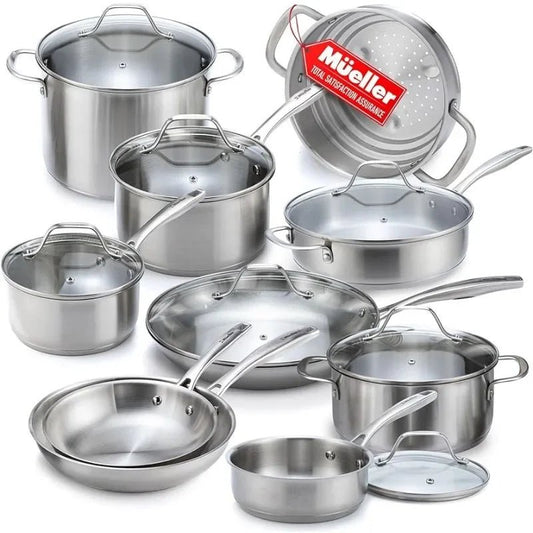 Stainless Steel Cookware - 11 or 17 Set - My Higher Being