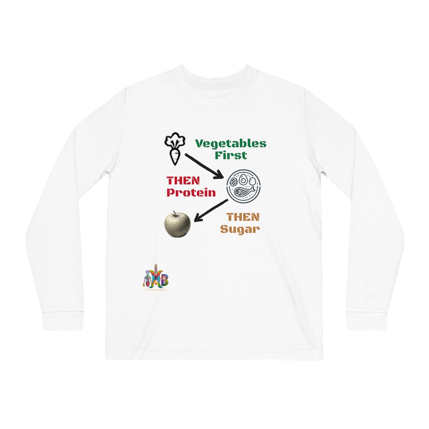 'Vegetables First'_100% Organic Cotton Long Sleeve Tee - My Higher Being