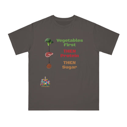 'Vegetables First'_100% Organic Cotton T-Shirt - My Higher Being