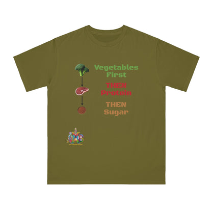 'Vegetables First'_100% Organic Cotton T-Shirt - My Higher Being