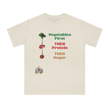 'Vegetables First'_100% Organic Cotton T-Shirt - My Higher Being